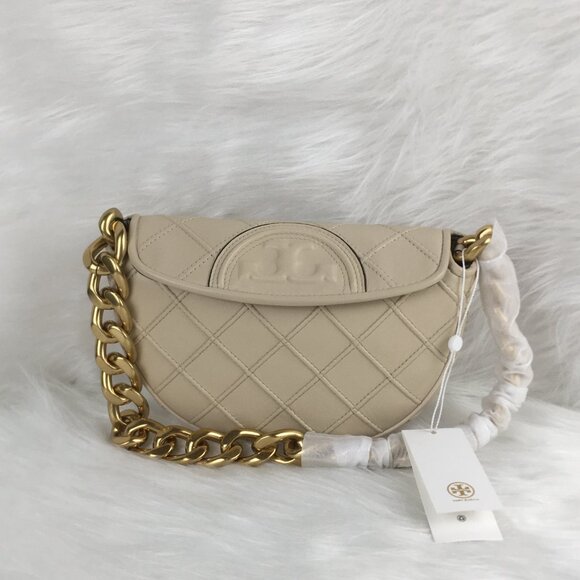 NEW TORY BURCH Fleming Crescent Bag-Authentic - Picture 2 of 12